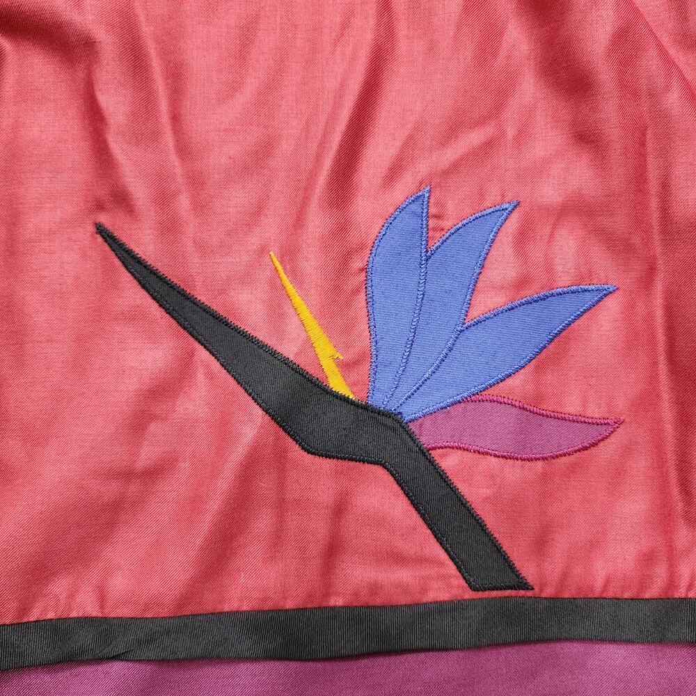 Vintage 70s W.C.C. West Coast Connection Skirt Women 9/10 Red Purple Embroidered - Picture 2 of 9